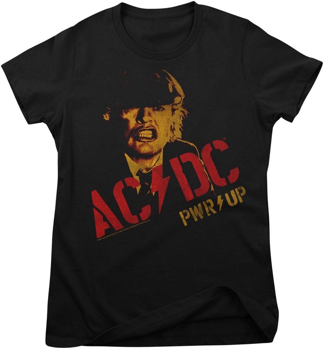 AC/DC Dames Angus Young Pwr Up Girly T-shirt PS-5-ACDC016-H56-12
