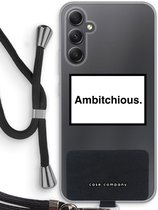 Case Company® - Coque Samsung Galaxy A34 avec cordon - Ambitchious - Coque de téléphone avec cordon Zwart - Protection sur tous les côtés et sur le bord de l'écran