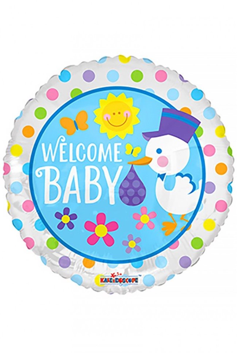 Folieballon Welcome Baby Blue - geboorte jongen