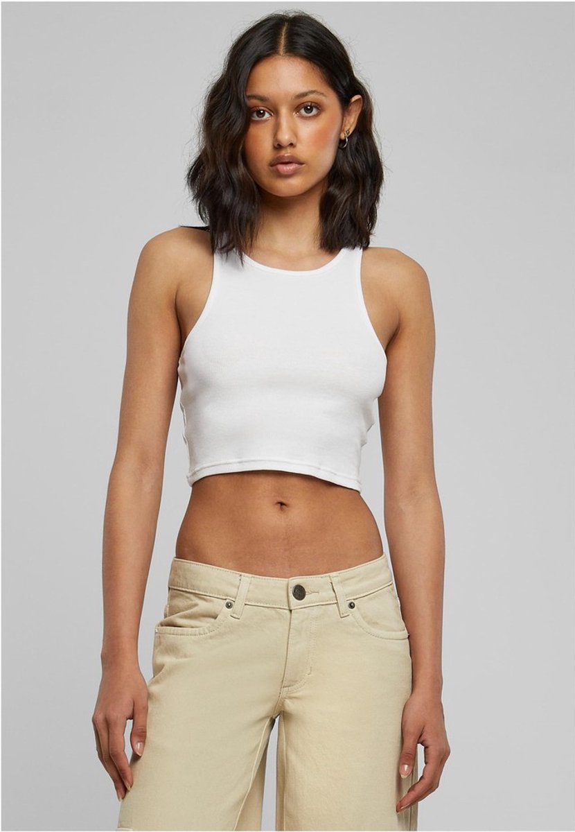 Urban Classics Rib Crop top 3XL Wit