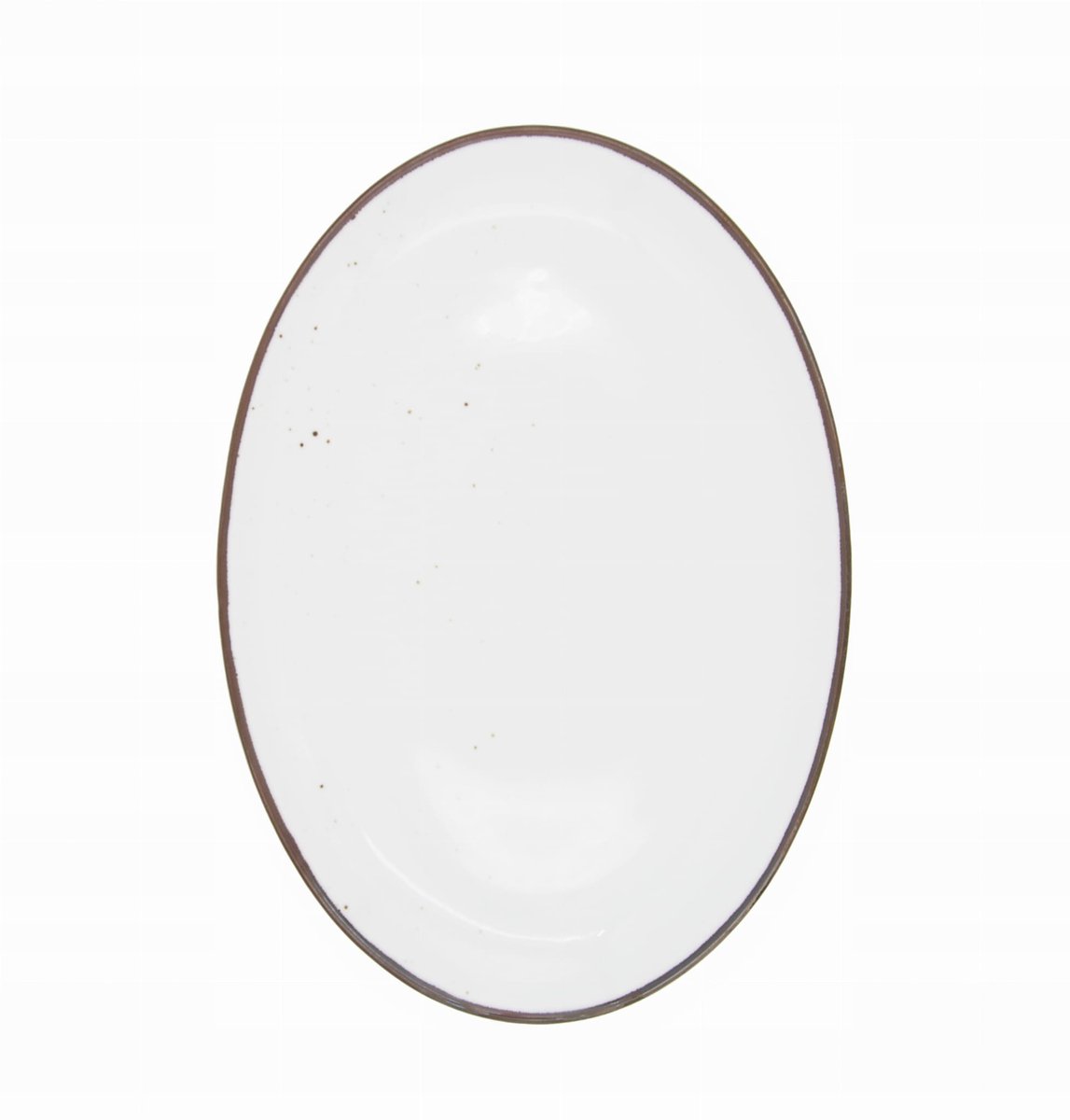 Alumina Rustieke Sneeuw Ovale Schaal 25 cm