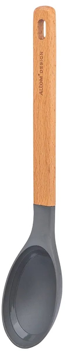 Altom Design Keukenlepel met Houten Handvat - Grijs/Bruin