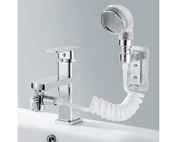 Douchekop voor wastafel- set externe douchekoppen voor wastafel- snelkoppelingsdouchekop- afneembare slang- voor shampoo- babybadje- huisdierwas