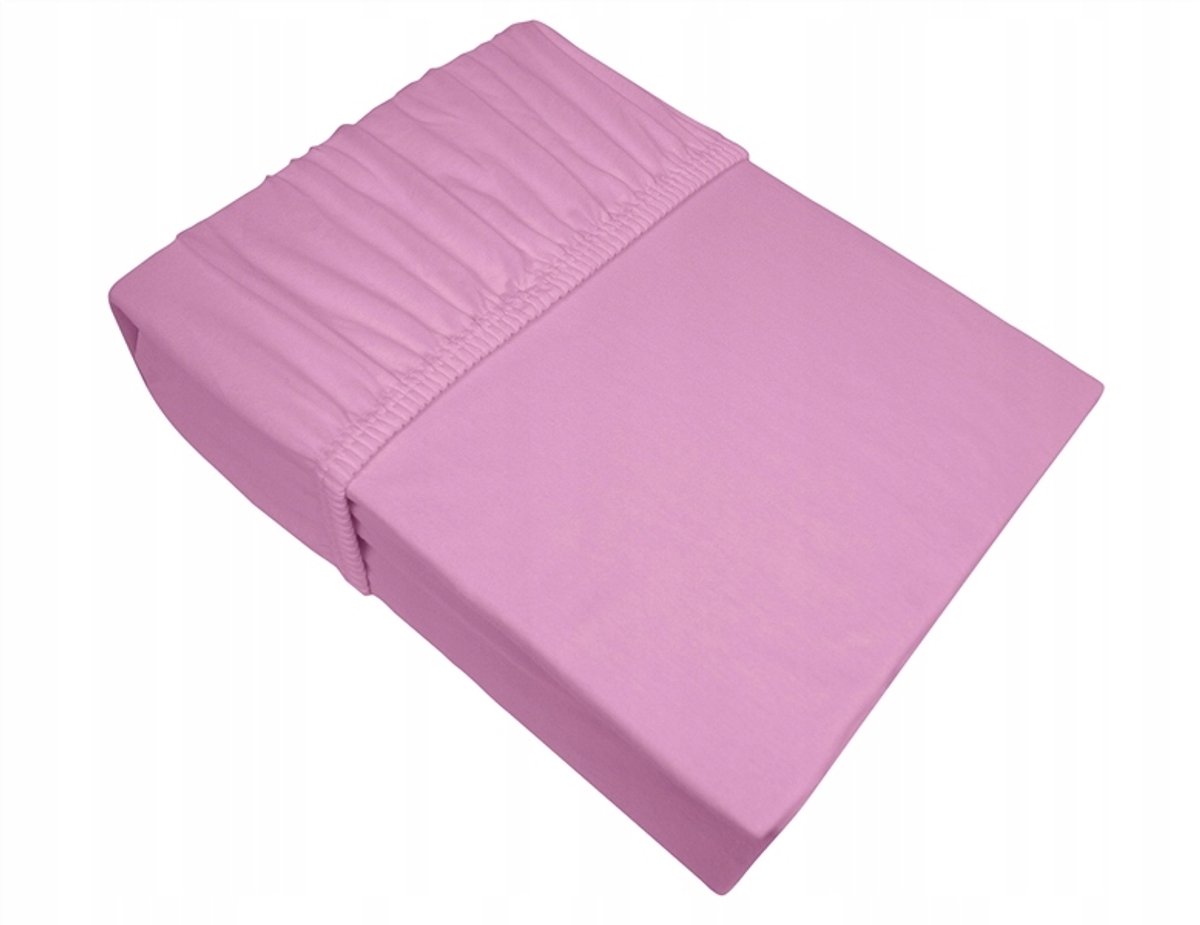 Jersey Hoeslaken Greno 220x200cm - Zacht Roze, Met Elastiek