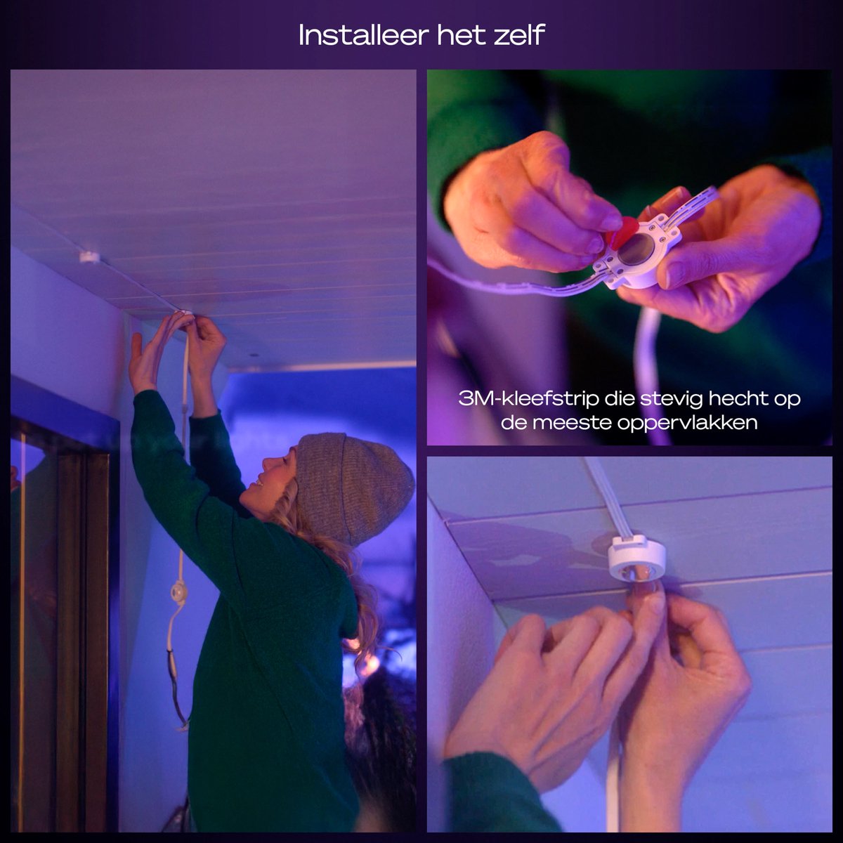 Philips Hue Festavia permanent Uitbreiding - Witte snoer 9m met 16 lampen - Wit en gekleurd licht met kleurverloop - Tot 50 lumen per lamp — afbeelding 5