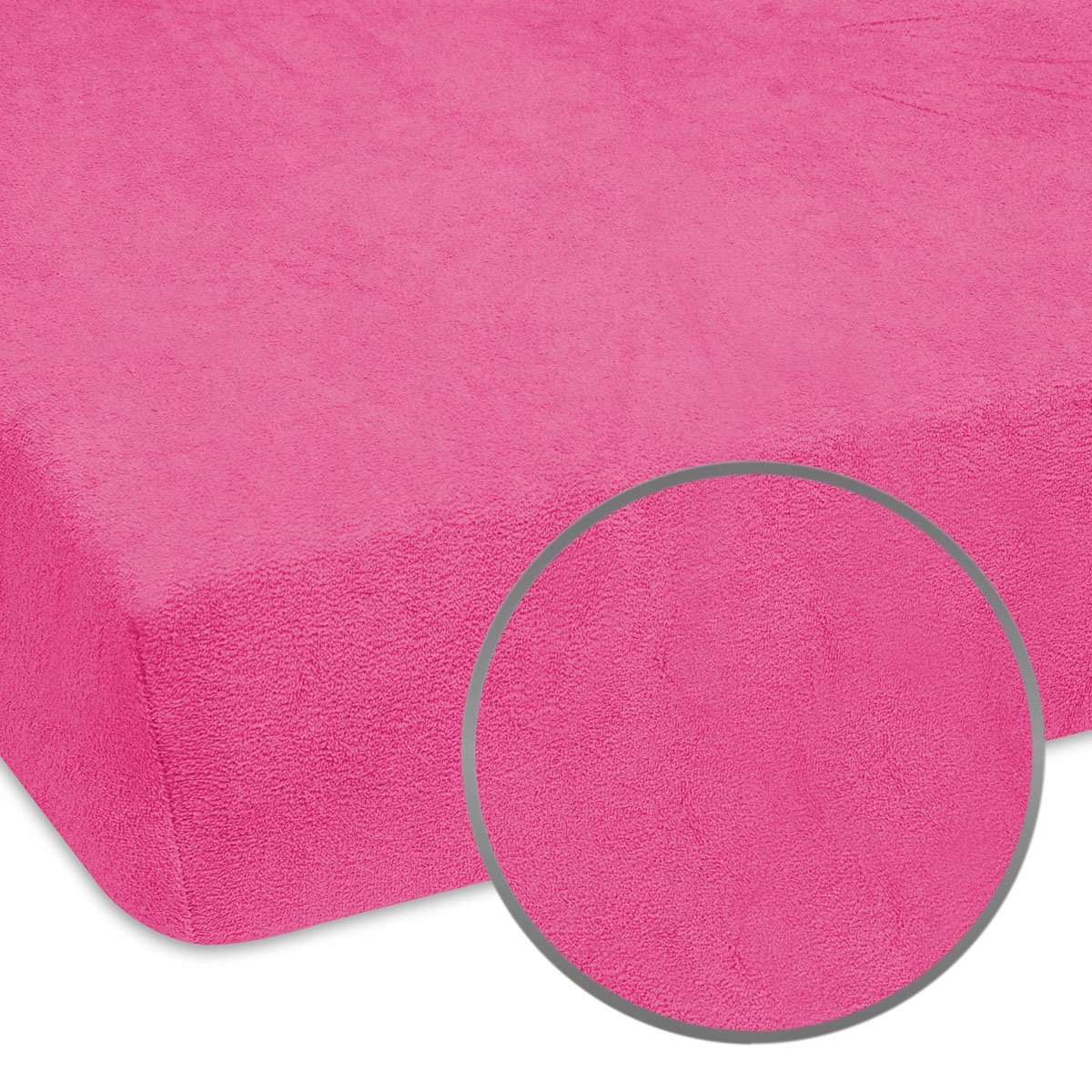 Roze Frotte Hoeslaken Kinderen 90x180 cm met Elastiek