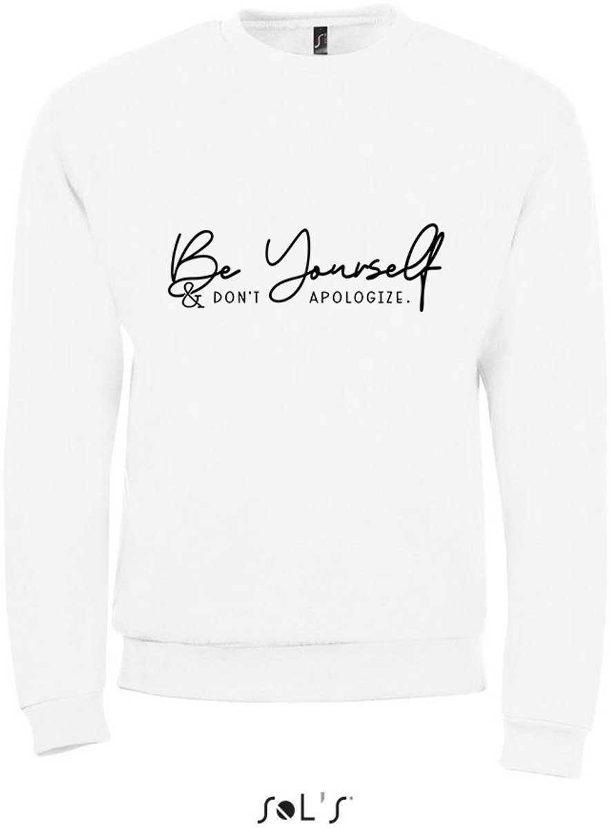 Sweatshirt 2-159 Be Yourself - Wit, M