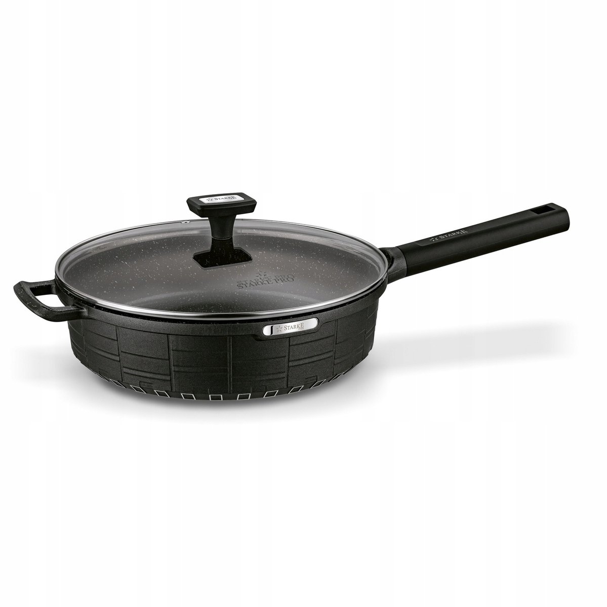 Starke Pro Crows Marmeren Frituurpan met Deksel - 28 cm Inductie