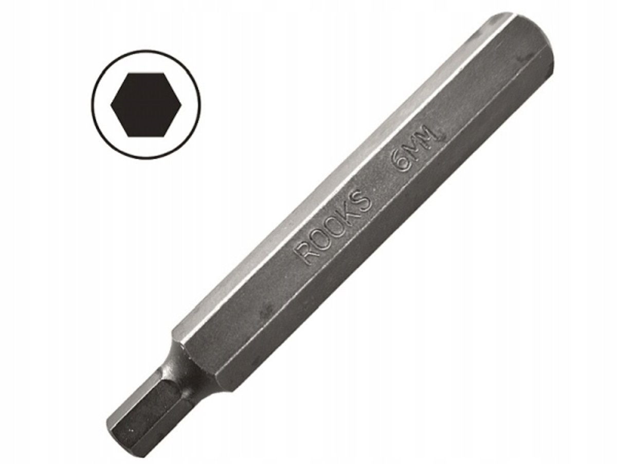 ROOKS 20x 10 mm HEX-bits 75 mm 3/8" S2 staal