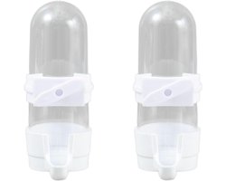 Vogel Waterfeeder, Automatische Vogelwaterdispenser voor Kooi, Drinkfontein Vogelvoeder, Voedsel Zaaddispenser - Papegaaien, Parkiet, Dwergpapegaaien - Set van 2