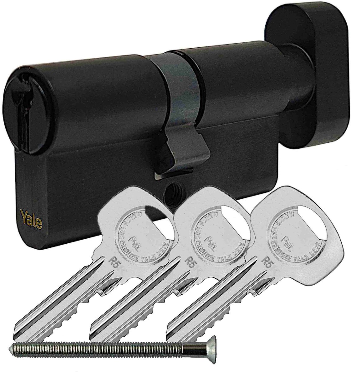 Yale Y500 G30/40 Cilinder met Knop Zwart