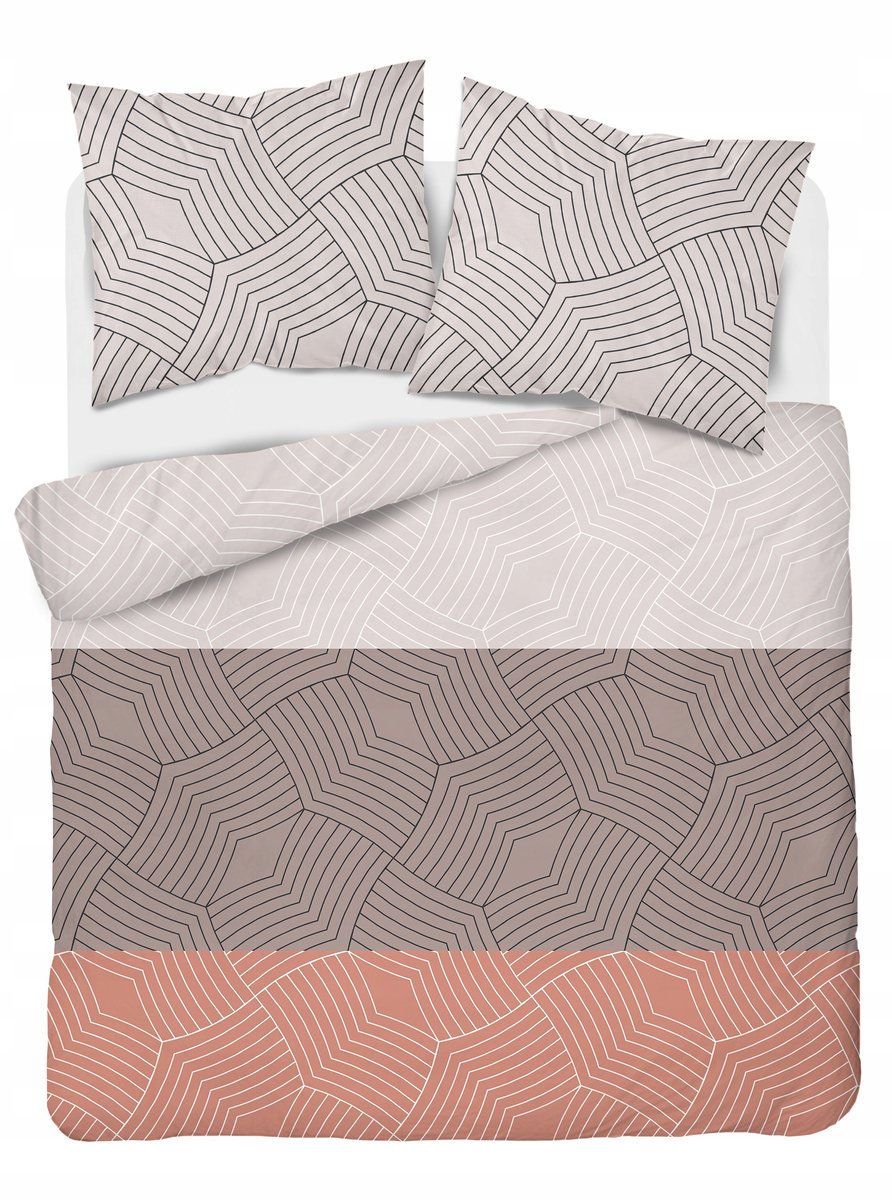 Detexpol Katoenen Satijnen Beddengoed Set 160x200cm - Geometrisch Design