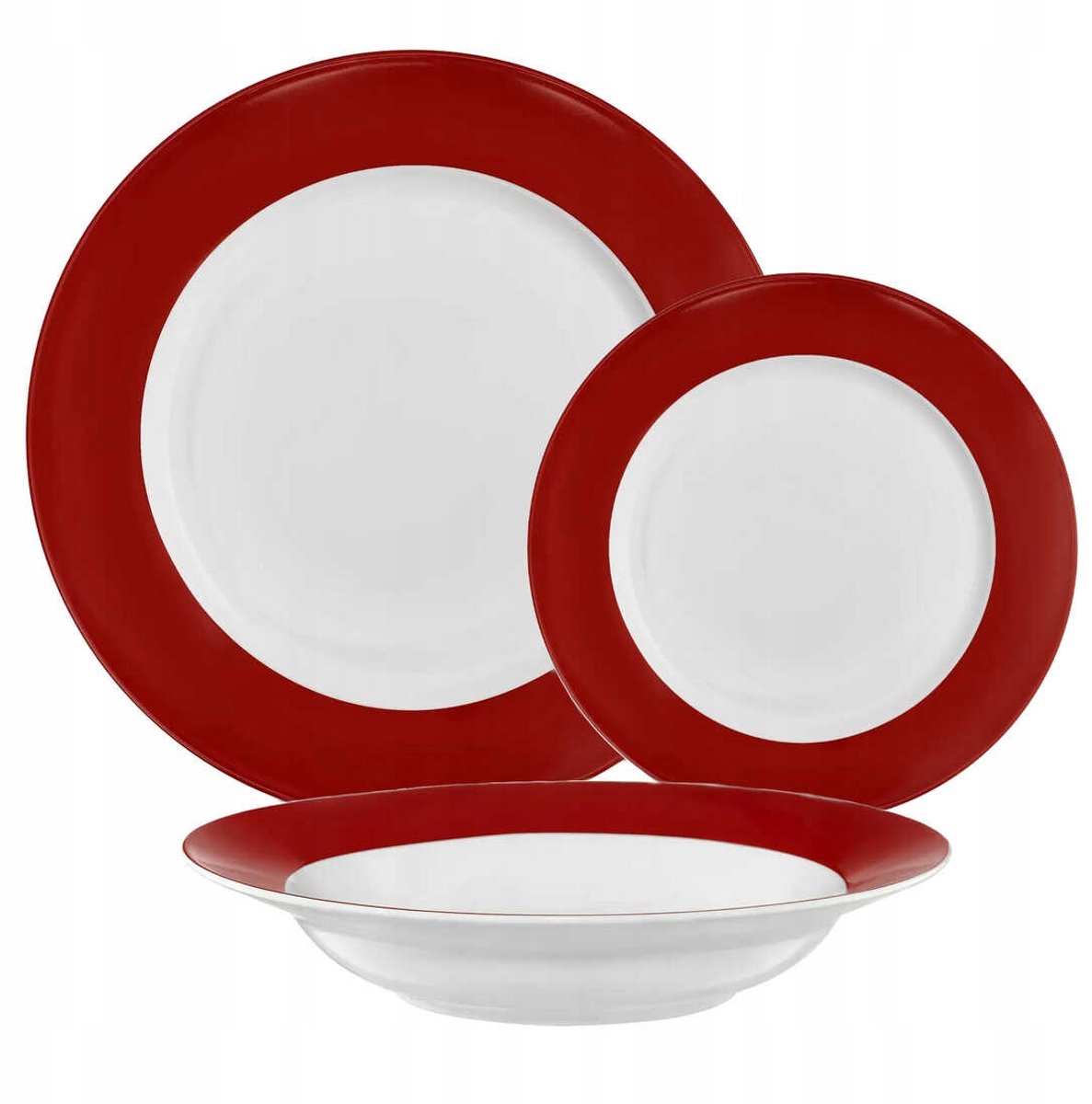 Ambition Aura Rood 18-delig Servies - Porselein