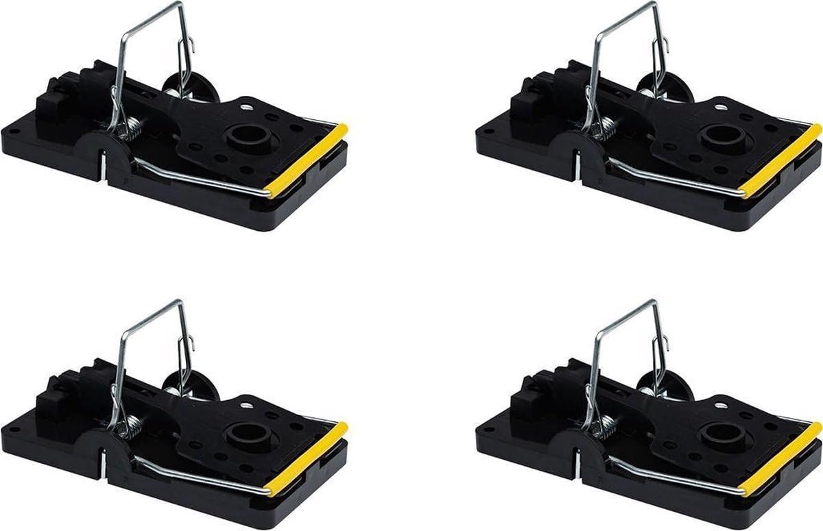 Rattenval set van 4 professionele rattenvallen - muizenval - muizenvallen voor binnen - muizenvallen - Extra Sterk - Makkelijk te Spannen - Groot Formaat Rattenval - Herbruikbare Rattenval