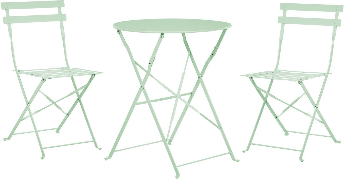 Beliani FIORI - Bistroset-Groen-Staal