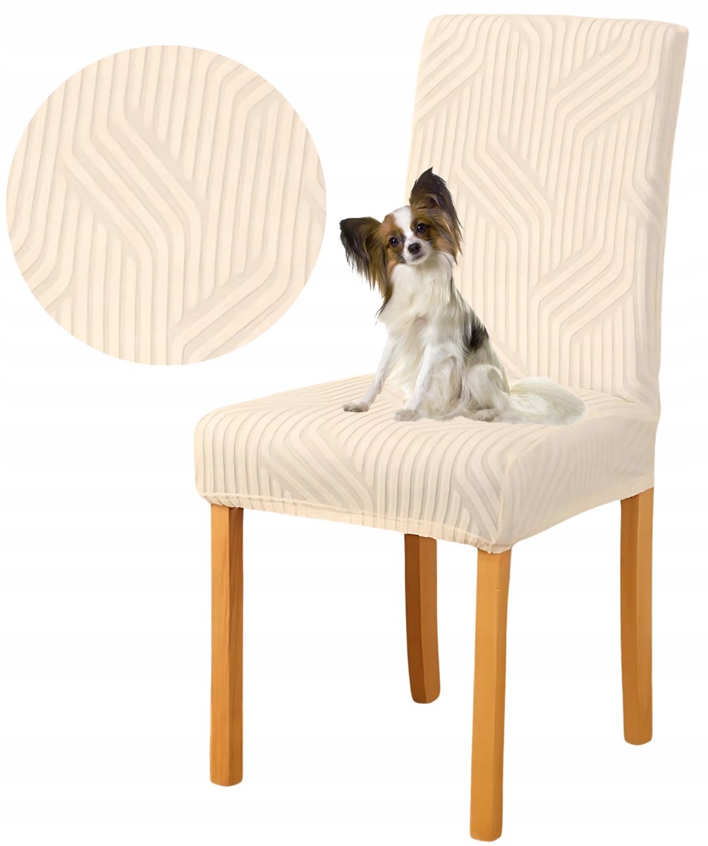 Universele Stoelhoes Jacquard Vlecht - Elegant Ecru