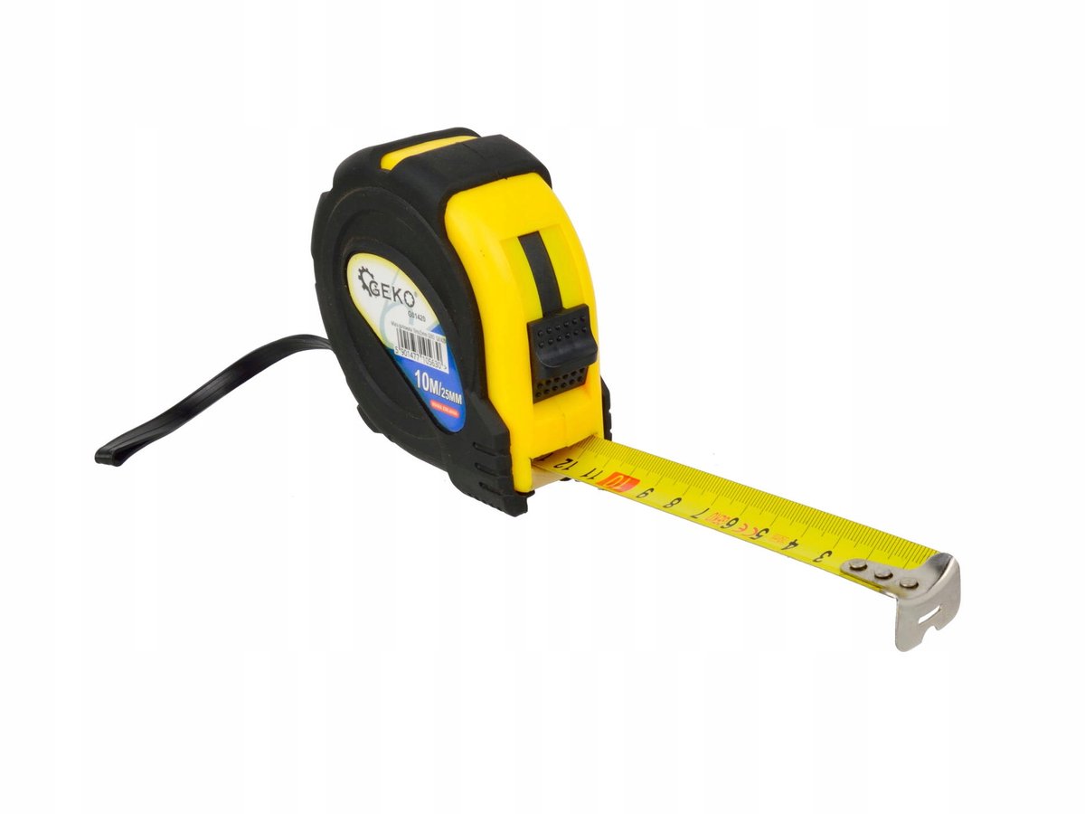 Geko Liniaal 10m x 25mm Staal met Vergrendelingsfunctie