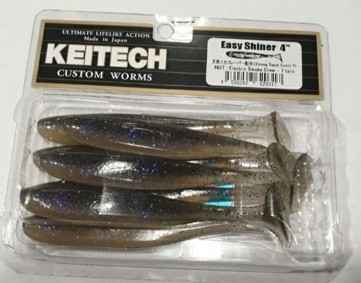 Keitech Easy Shiner 4 "Electric Smoke Craw" 10,2 cm synthetisch karkas