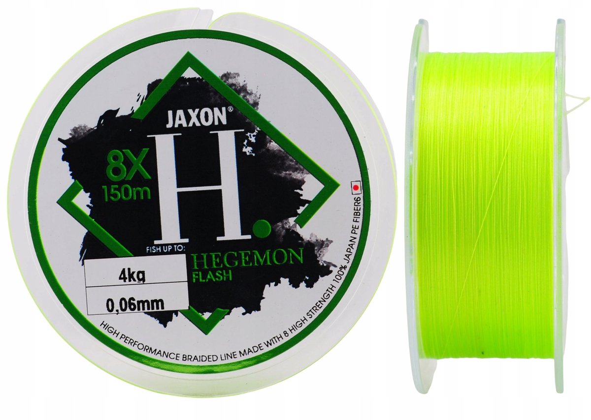 Jaxon Hegemon Flash 8X Gevlochten Lijn 0.06mm 150m Felgroen