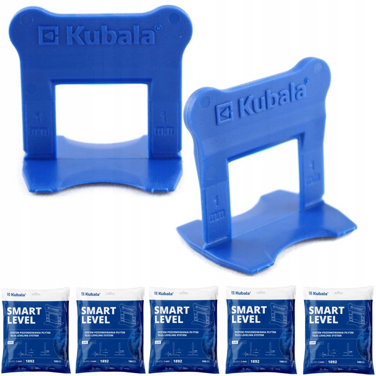 Kubala Smart Level Clips voor Tegels 1mm - Set van 500 Stuks