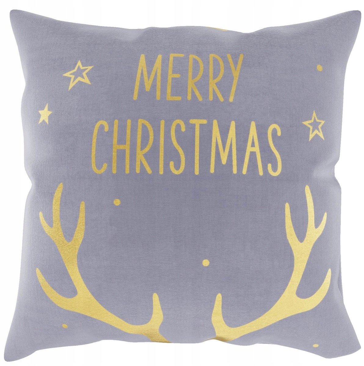 Kerst Kussenhoes 45x45cm - Goudkleurig met Hertenprint