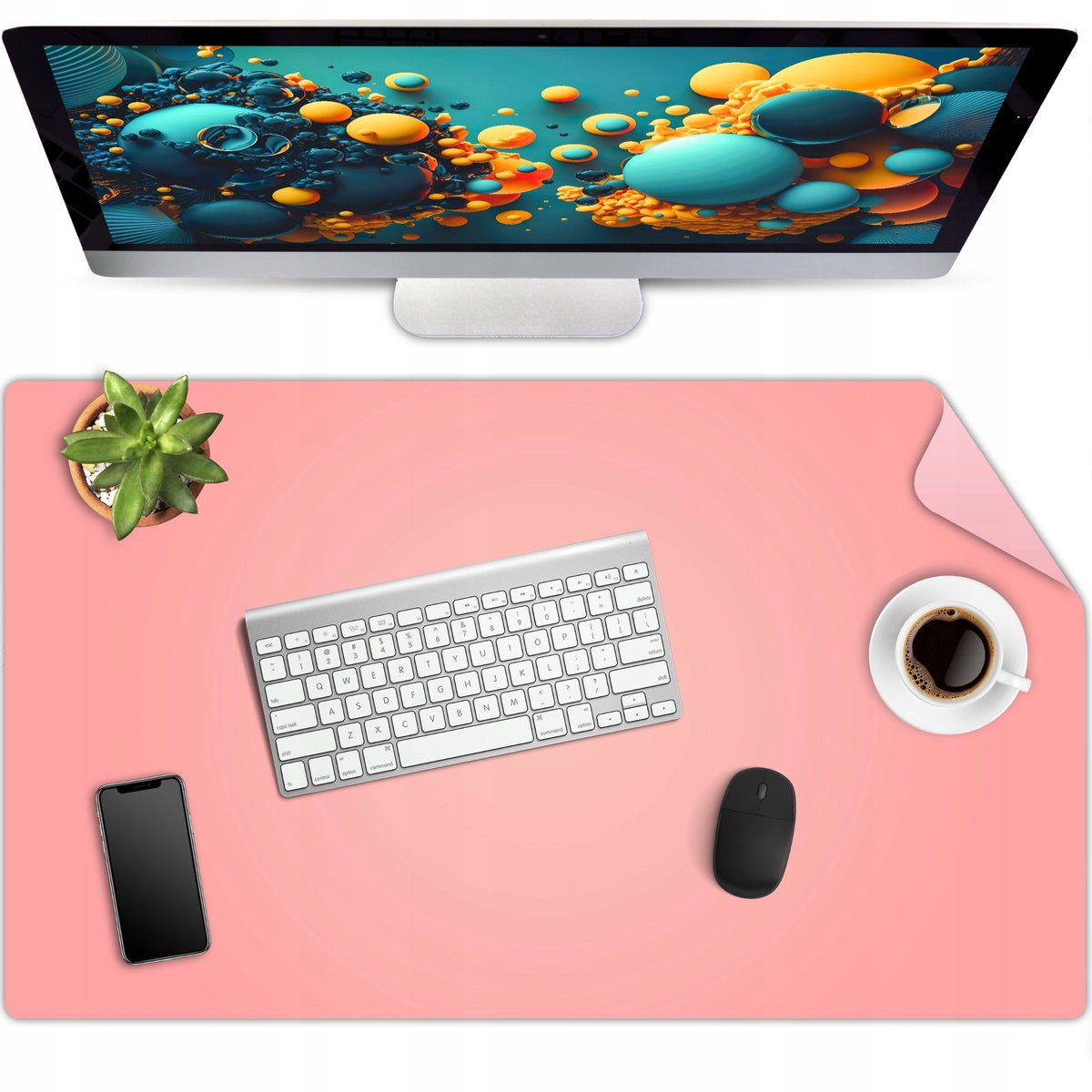 XXL Bureauonderlegger Muismat 90x45 cm - Roze