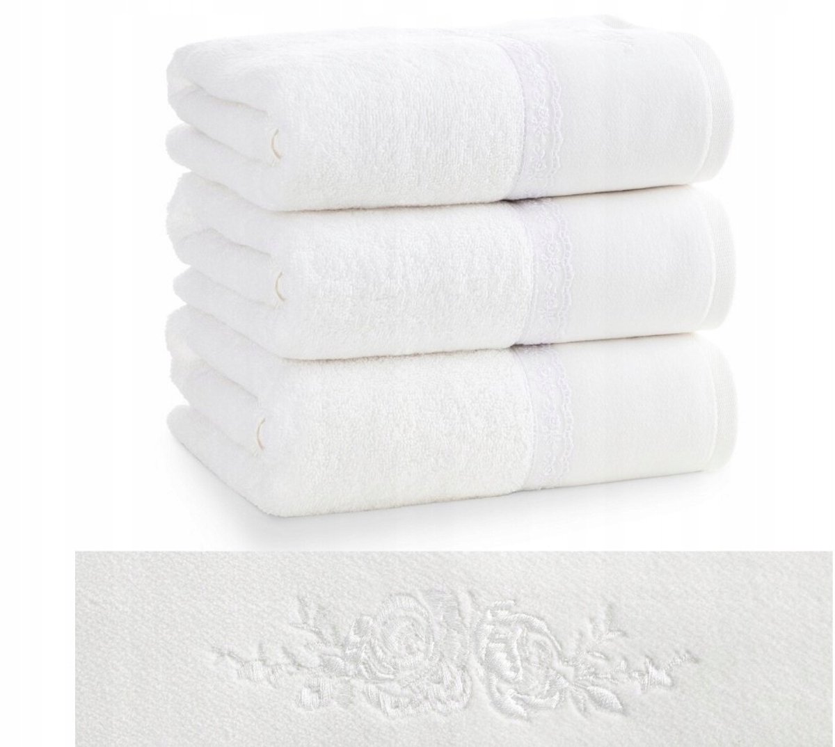 Luxe Badhanddoek Katoen 70x140 cm Wit - Perfect Cadeau