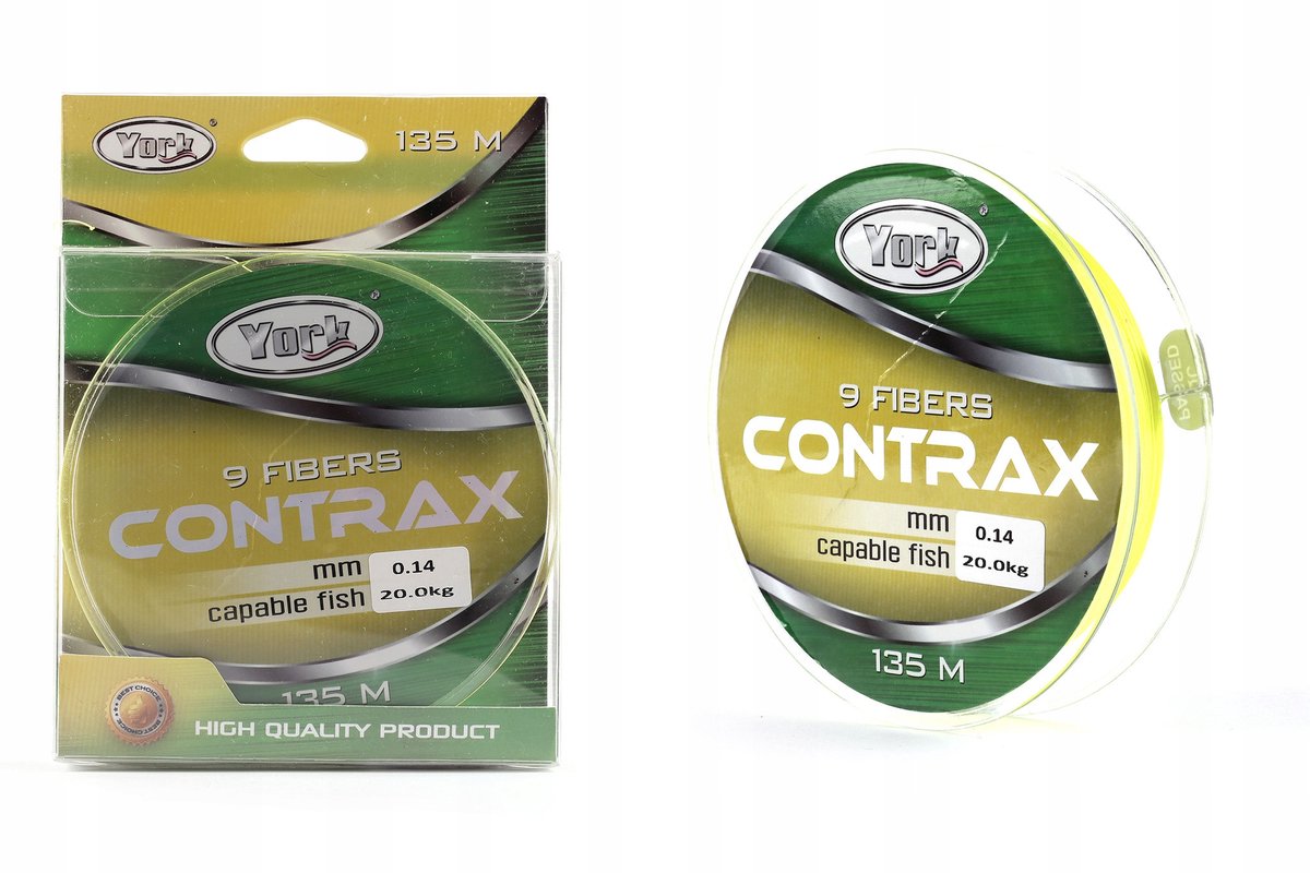 York Contrax 9-braid vislijn 135m - 0.14mm