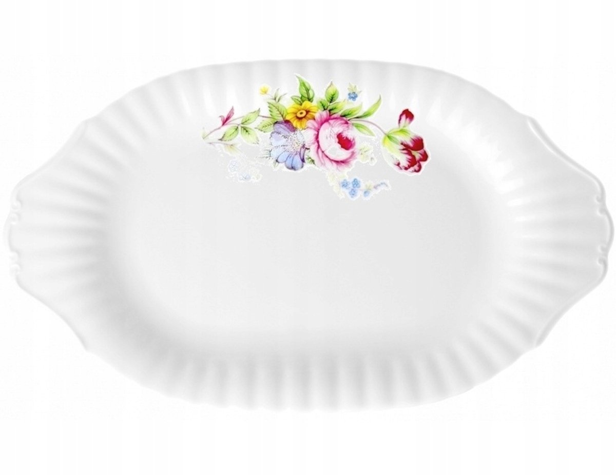 Chodzież Iwona Ovaal Dienblad 33cm - Wit, Porselein