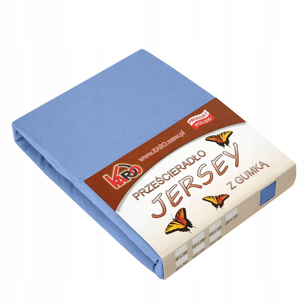 Jersey hoeslaken met elastiek 60x120 cm blauw KARO