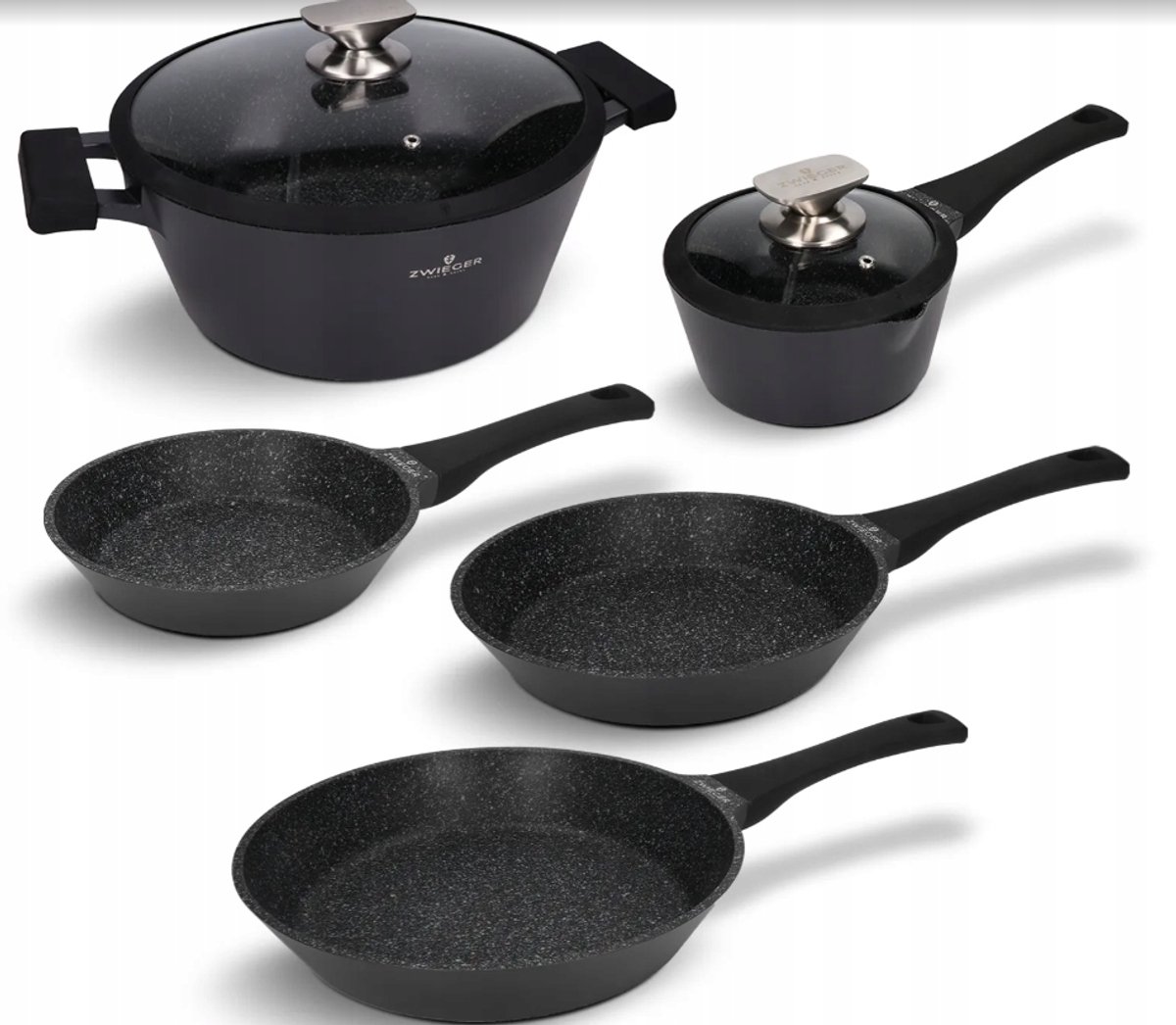 Zzetów ganków en patelni Zwieger Black Stone 7-delig