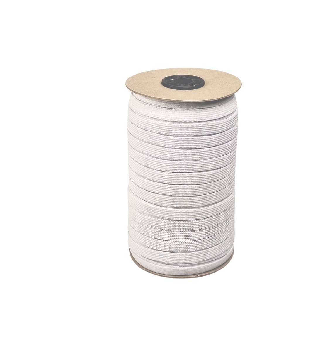 Geknoopt Polyester Elastiek 10mm Wit - 100m Rol