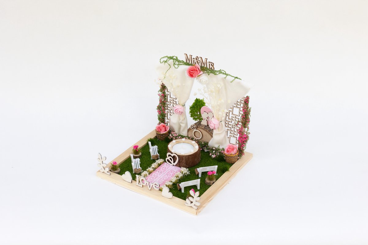 Miniatuur tafereel – Creatieve DIY box – Miniatuur landschap - Modelbouw - DIY decoratie - Huwelijkscadeau - Wedding Bliss