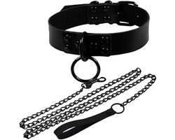 PU leren choker ketting verstelbare punk choker O-ring choker vrouwen vintage sexy choker cosplay party choker gothic leren riem voor Halloween