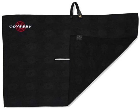 Odyssey Golf Odyssey Microfiber Handdoek Zwart — afbeelding 2