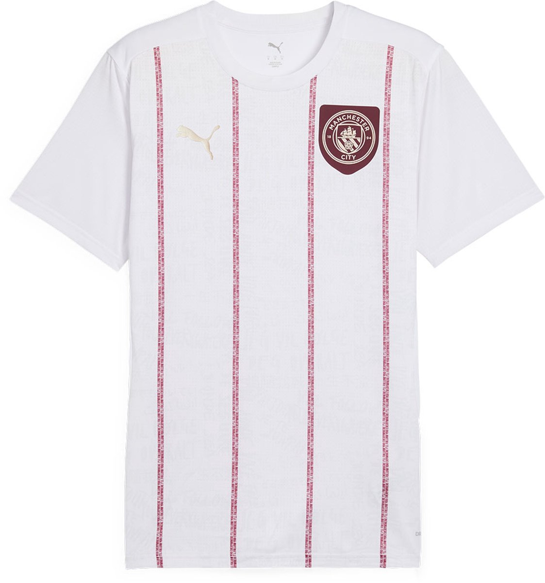 Puma Manchester City Fc 24/25 Voor De Wedstrijd T-shirt Met Korte Mouwen Wit 2XL Man,Vrouw