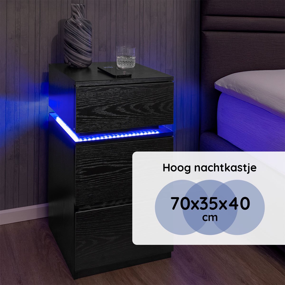 Casamoda Casamoda Extra Hoog Nachtkastje - afbeelding 4