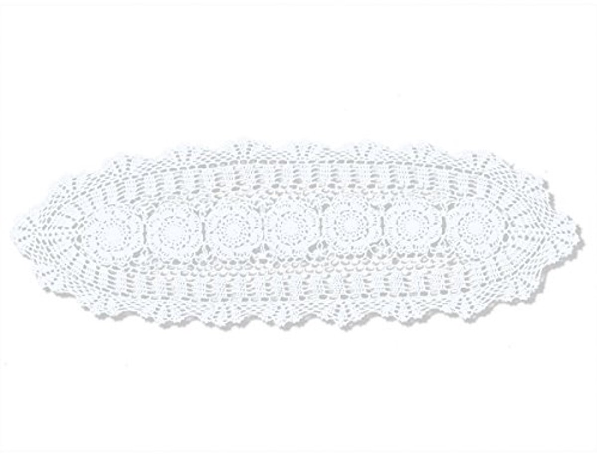 100% Handmade Katoen Gehaakte Kant Tafel Runner en Doilies