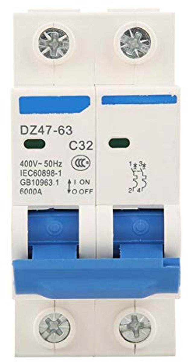 Aardlekschakelaar 2-polig 32A 220/380V - Veiligheid voor uw elektrische installatie