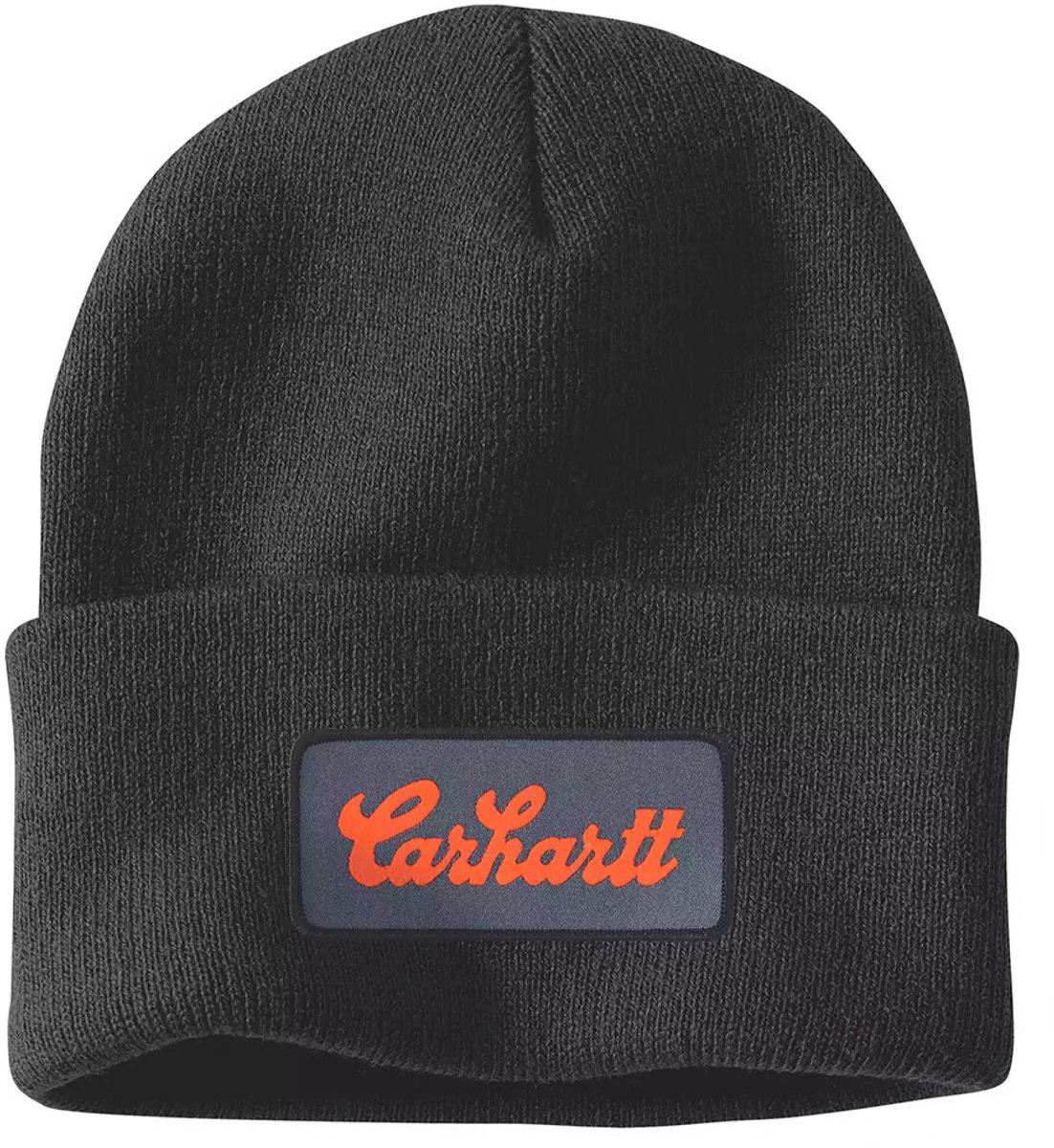Carhartt Knit Cuffed Script Patch Beanie 107007 Zwart