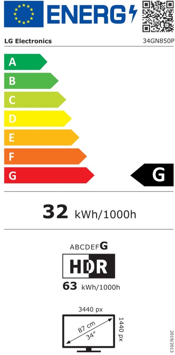 LG UltraGear 34GN850 QHD Ultrawide Gaming Monitor 144Hz 34 - afbeelding 2