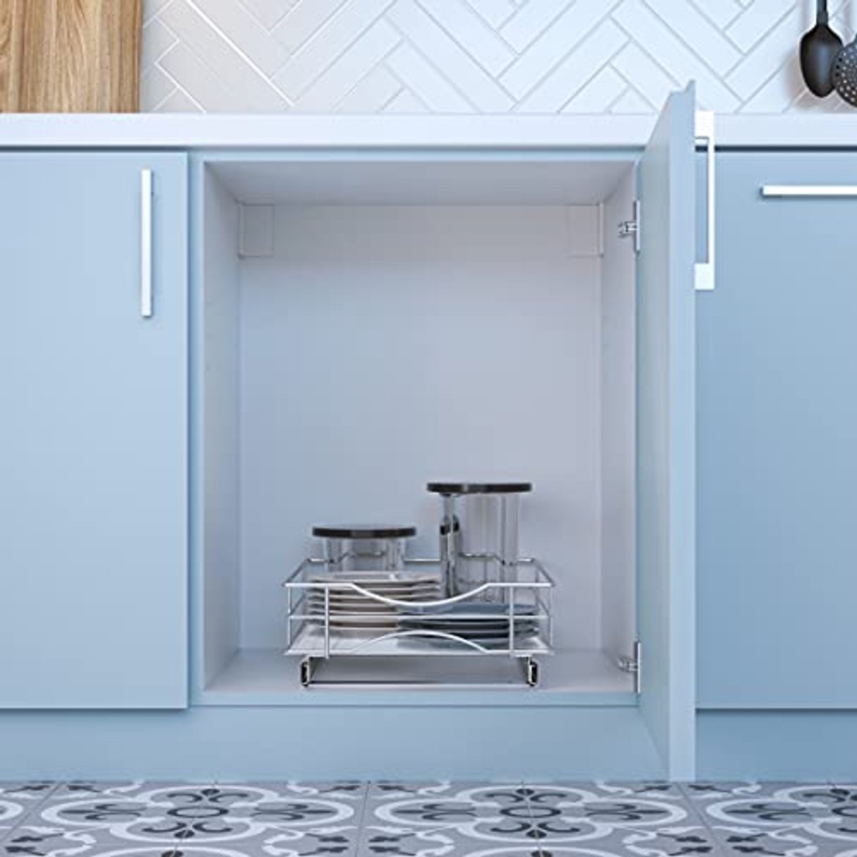 Keukenkast Organizer met Uitschuifbare Lade - Maximaliseer Opslag in de Keuken — cadeau in Cadeau-ideeën - foto 5
