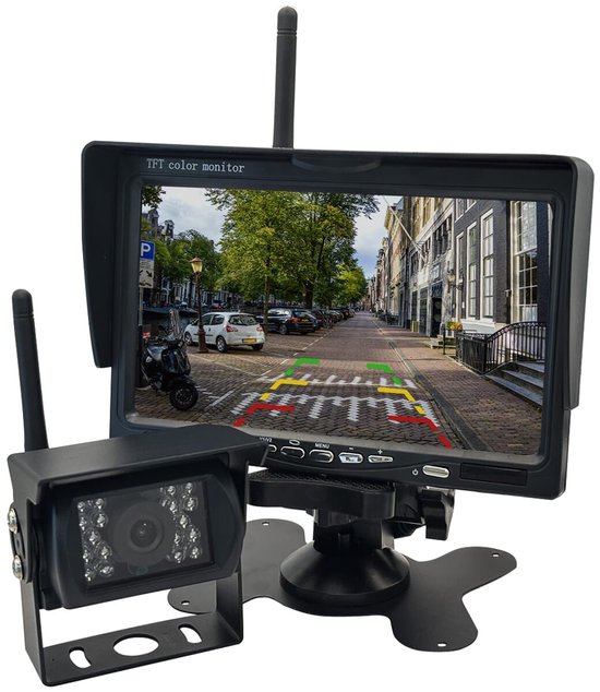 ProRide QZ708 draadloze achteruitrijcamera 12-24V (7 inch)