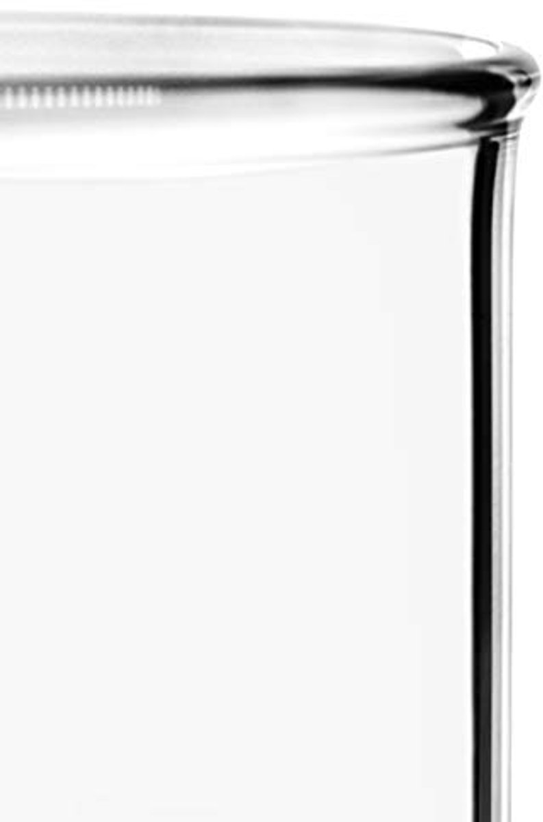 Set van 6 Borosilicaat Glazen Bekers - 600mL en 50mL - Lage Vorm voor Afstuderen