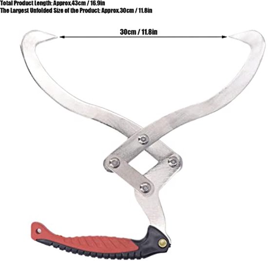 Kingson Vintage Openhaard Kolen & Brandhouttang – 43cm Zwart Ijzeren Plat- Kaak Vuurtang voor het Hanteren van Kolen & Ontstekingshout – Antieke Schaartand voor Open Haarden & Houtkachels