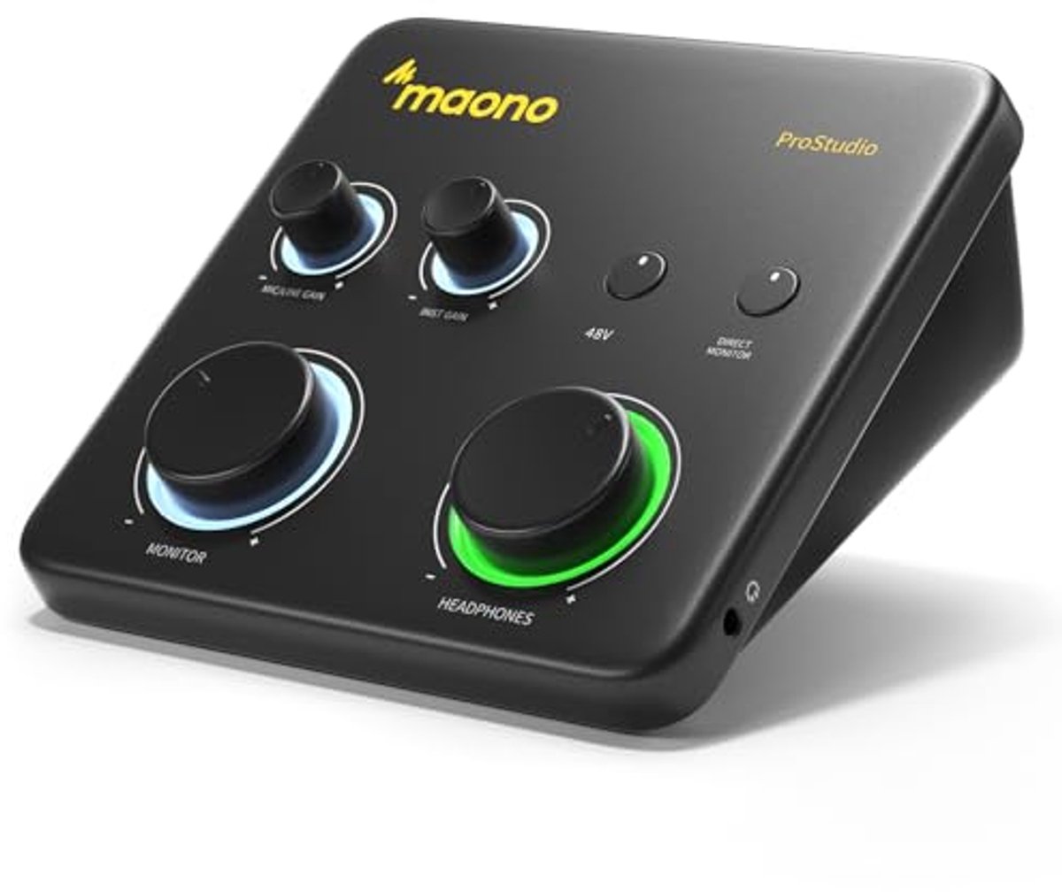 Audio-interface met XLR-ingang 24-bit/192kHz voor muziekproductie en streaming