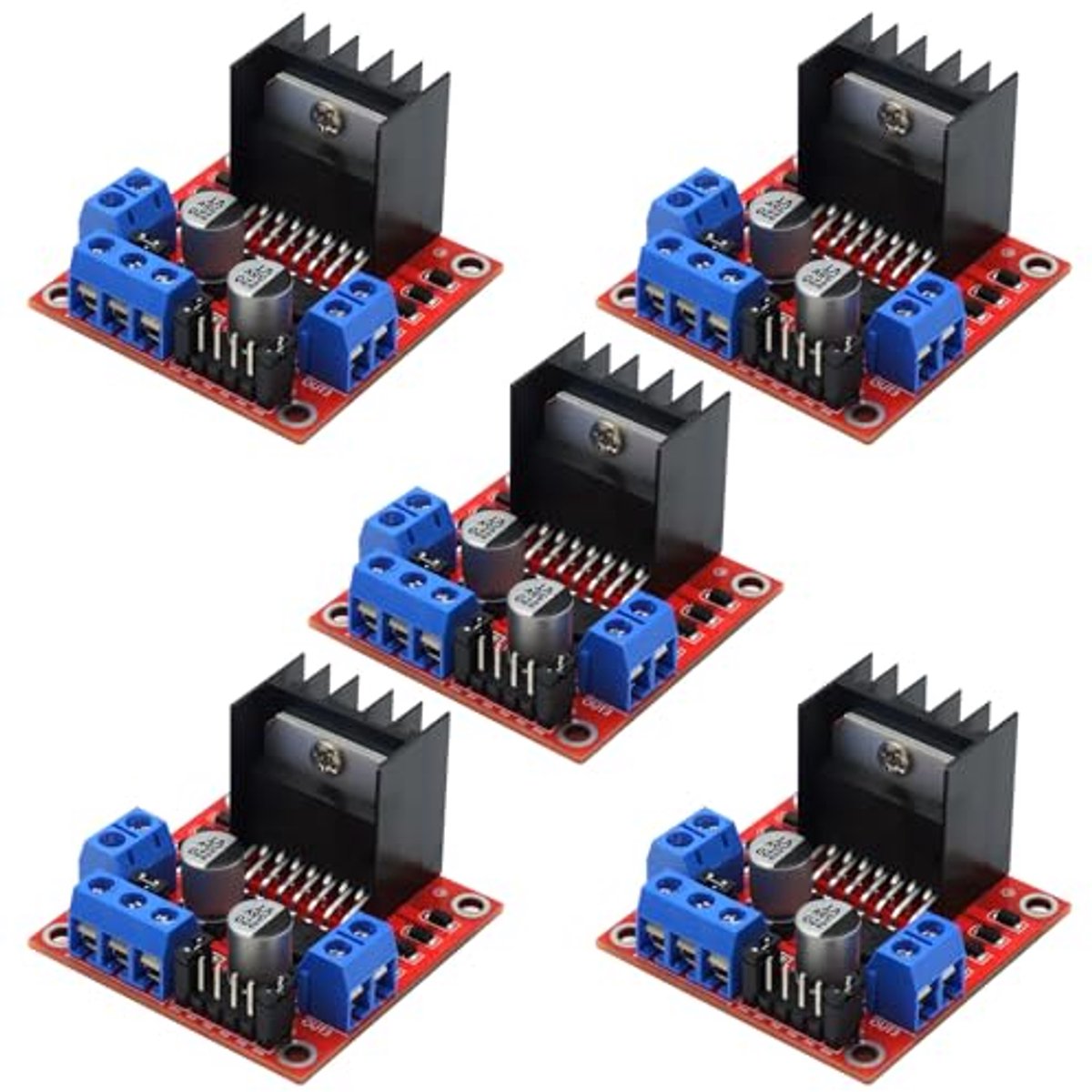 DC Motor Driver Module H-brug voor Arduino – 5 Stuks