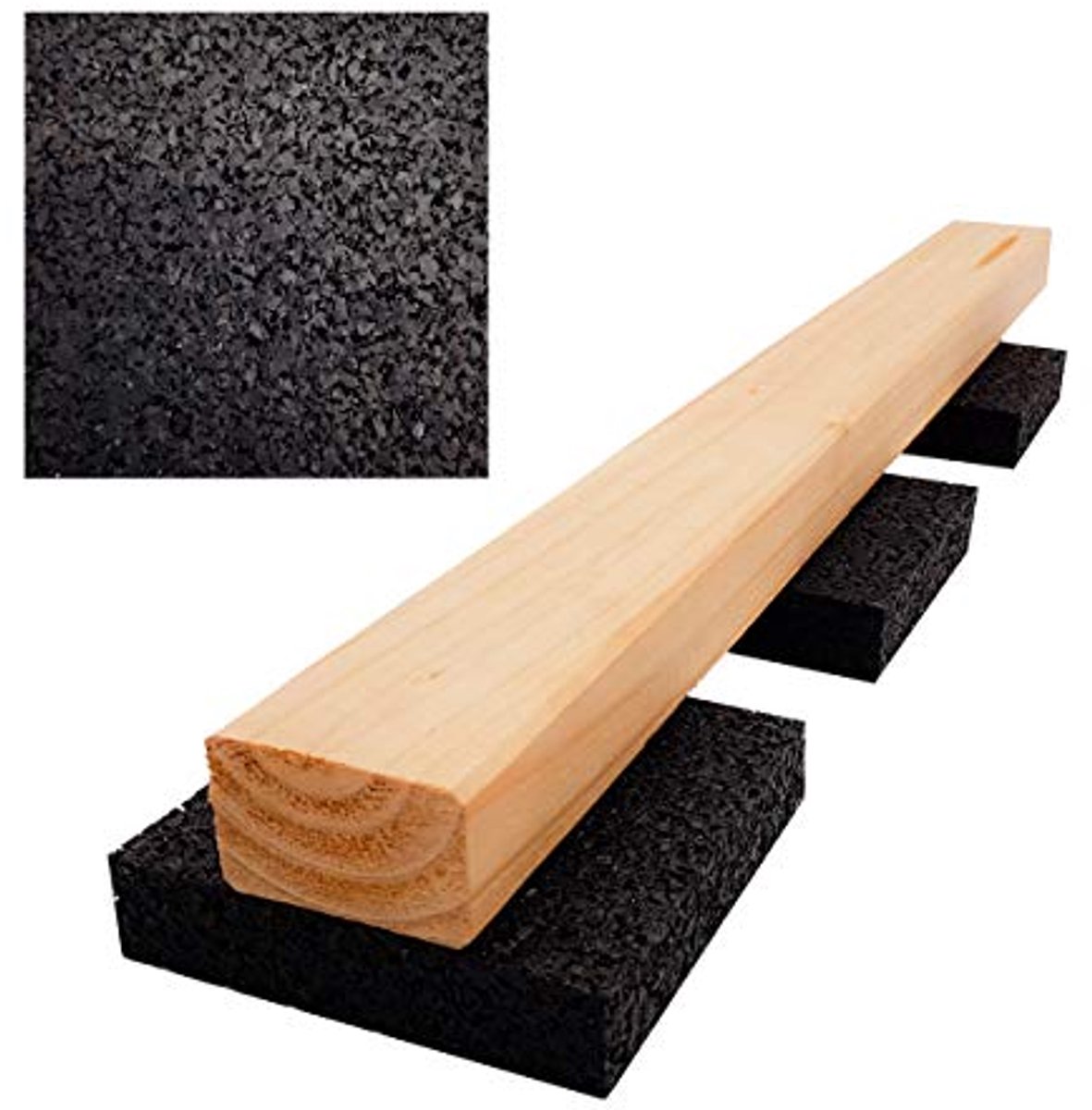 Rubberen Terraspads 90x90mm - 50 Stuks - Waterdichte en Antislip Bouwbescherming voor Terras
