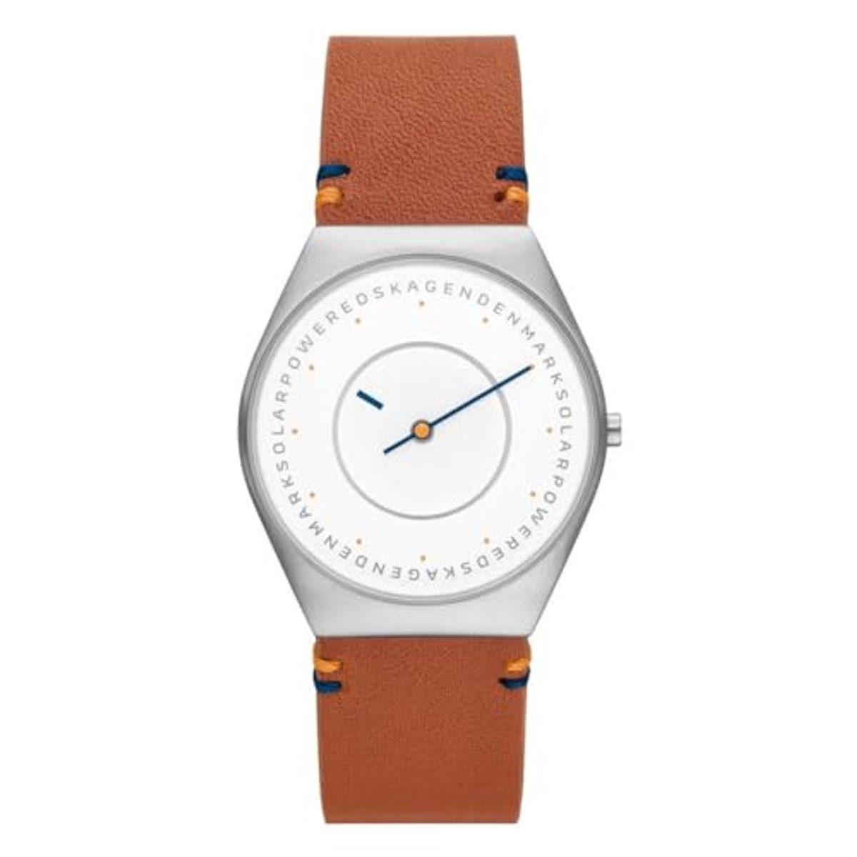 Tweehandig Zonne-energie Horloge voor Heren met Roestvrij Stalen of Leren Band