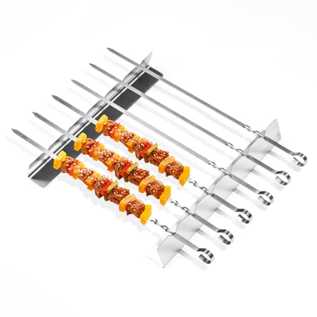 Roestvrijstalen BBQ Spiesen Set met Grillframe en Tas – Perfect voor Kebab en Sjaslik